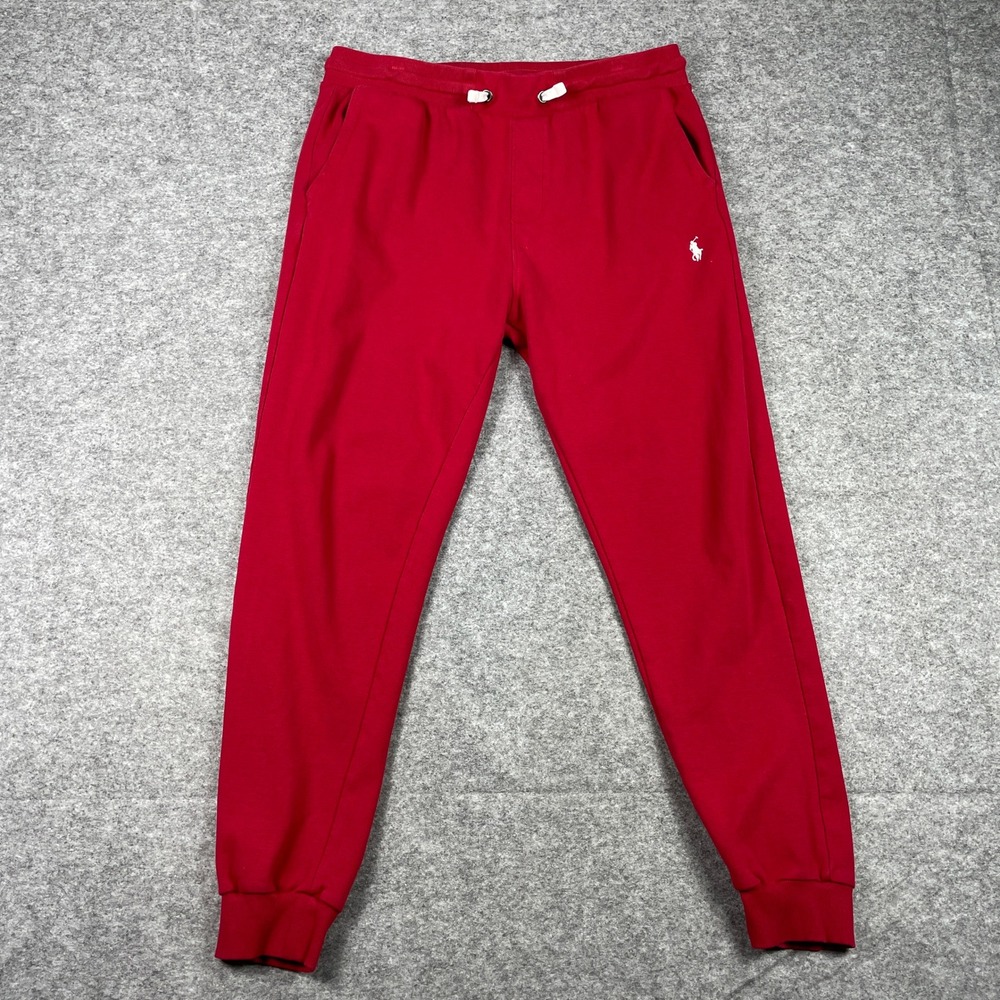 Polo Ralph Lauren Joggers Mens XL Red Pony Sweatpants Tapered Cuff Drawstrings